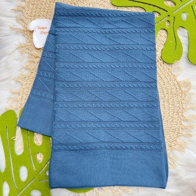 Saída de maternidade Allan - Azul Jeans Body Barquinho 