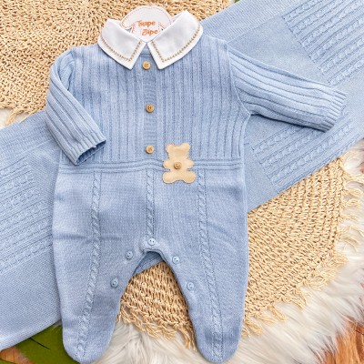 Saída de Maternidade Joaquim - Azul bebe