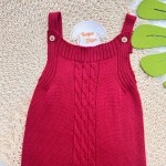 Jardineira de Linha Trança Vermelho 