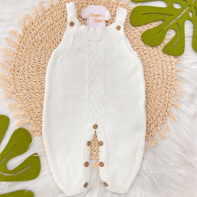 Jardineira de linha pipoca off white