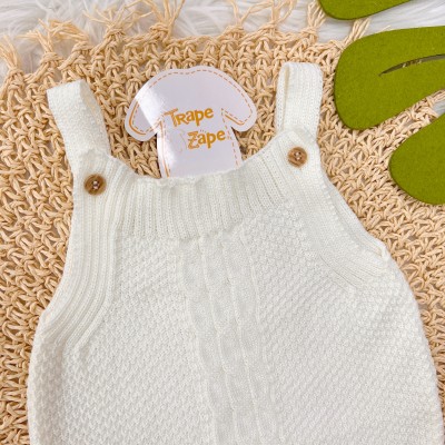 Jardineira de linha pipoca off white