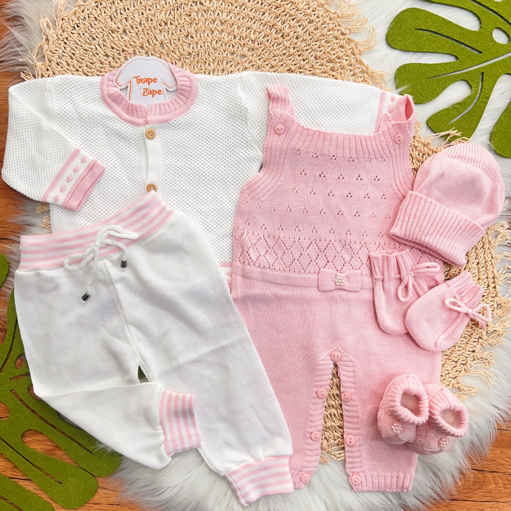 Kit Algodão Doce - Rosa e Branco