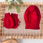 kit touca e luva - vermelho