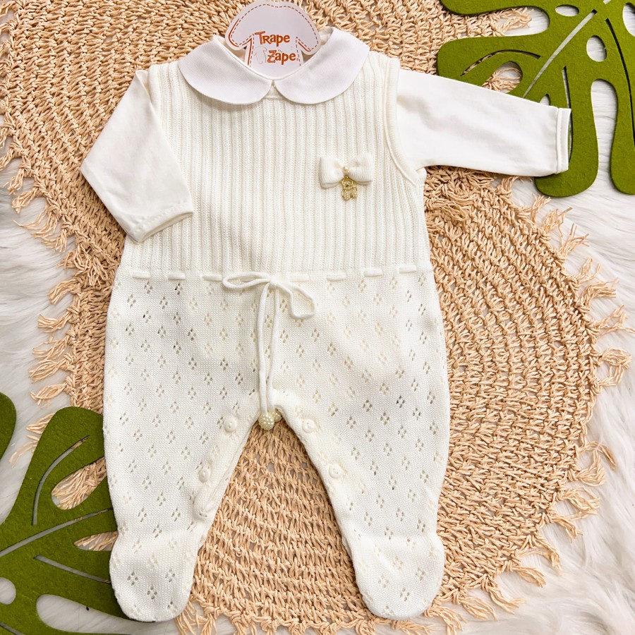  Macacão de Linha Nina - Off White