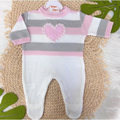 21/08  Macacão de linha Valentina Rosa e Cinza