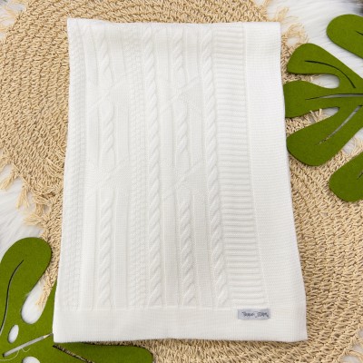 Manta de linha Luxo Off White