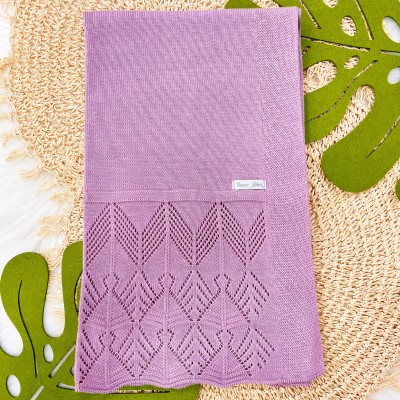  Manta de linha Renda Lilás