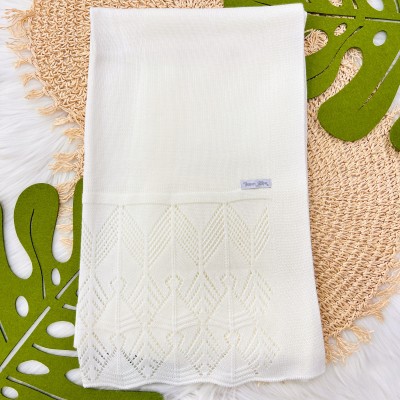 Manta de Linha Renda - Branco