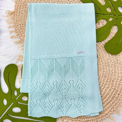 Manta de Linha Renda - Verde Água