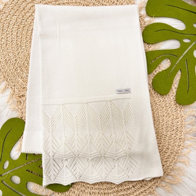 Manta de linha Renda Off White