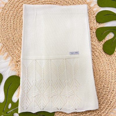 Manta de linha Renda Off White