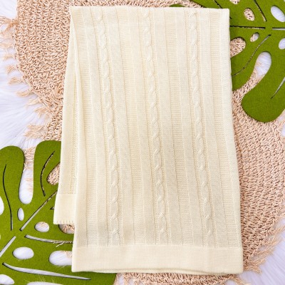 Manta de linha Trança Amarela