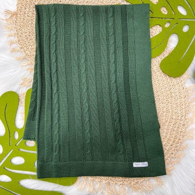Manta de linha Trança Verde Militar