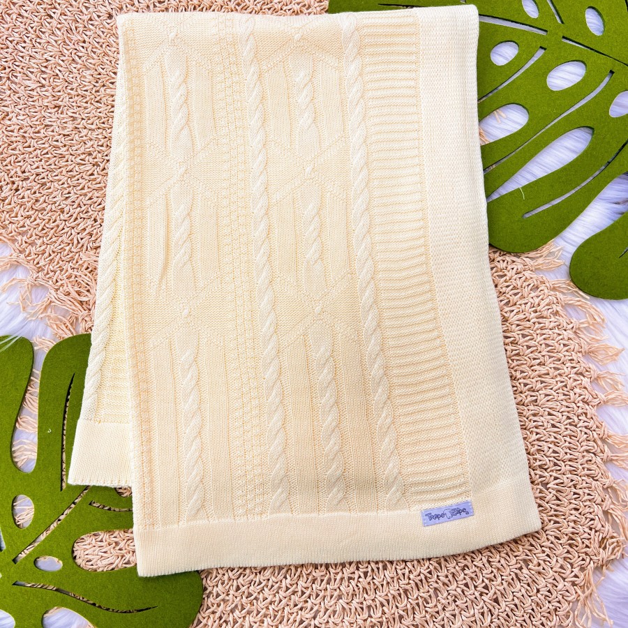 Manta de linha Luxo Amarela