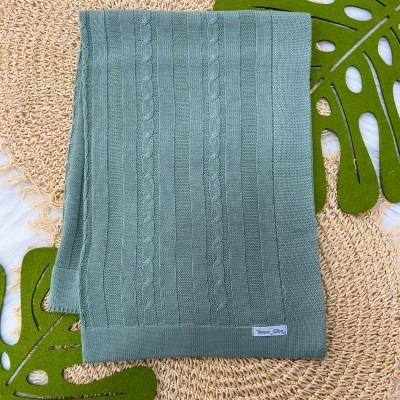 Manta de linha Trança Verde