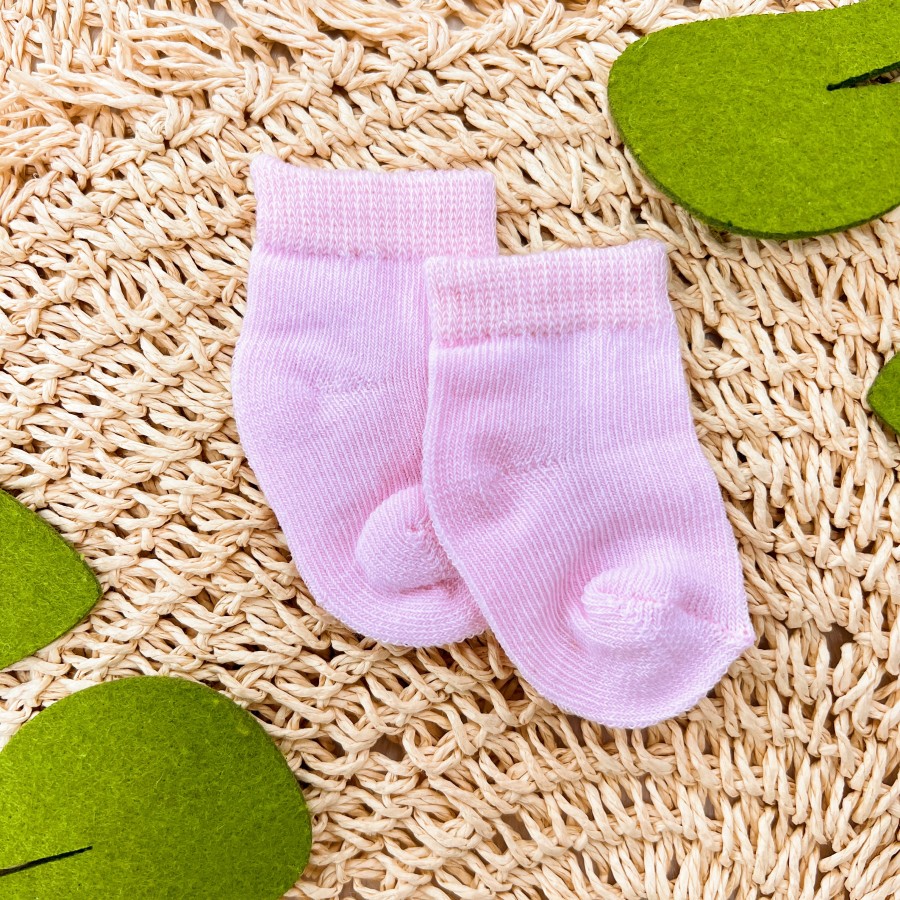  Meia rosa Recém Nascido