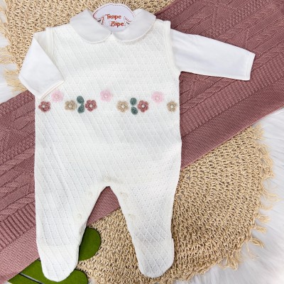  Saída de Maternidade Clara - Off White e Rose