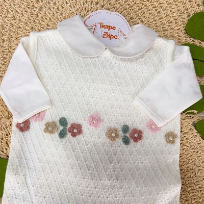  Saída de Maternidade Clara - Off White e Rose