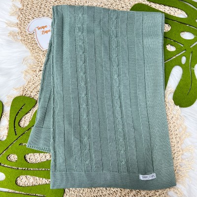  Saída de Maternidade Theodoro Liso - Verde e Bege