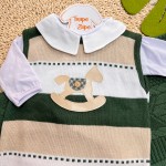 Saída de Maternidade Felipe - Verde Militar e Bege