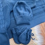 Saída de Maternidade Felipe - Azul Jeans e Bege