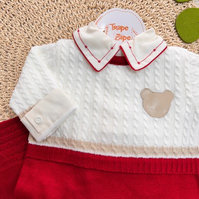 Saída de Maternidade Guilherme - Vermelho e Off White
