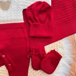 Saída de Maternidade Guilherme - Vermelho e Off White