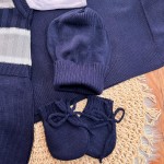 Saída de Maternidade Erick - Azul Marinho e Cinza