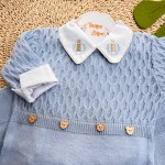Saída de Maternidade Henry - Azul Bebê e Bege