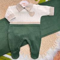 Saída de Maternidade Guilherme - Verde Militar e Bege