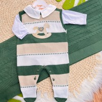 Saída de Maternidade Felipe - Verde Militar e Bege