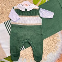 Saída de Maternidade Thommy - Verde Militar e Verde