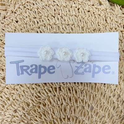  Saída de Maternidade Isis Flor de Croche -  Vermelha e Off White