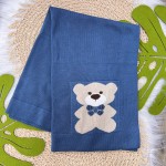 Saída de Maternidade Urso Azul Jeans