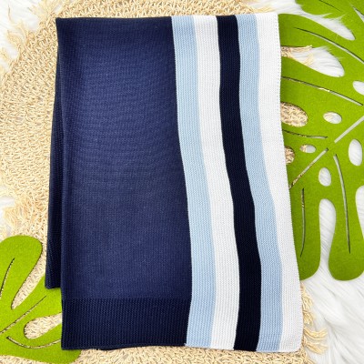  Saída de Maternidade Gustavo Azul Marinho, Azul Bebê e Branco