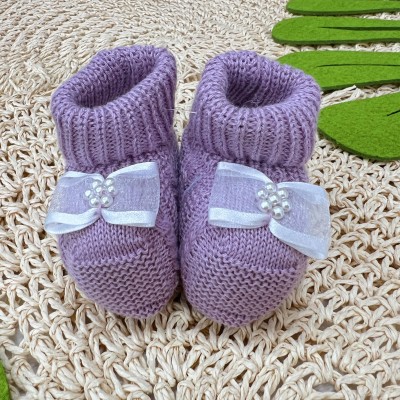   Sapatinho de linha Laço cetim Lilas