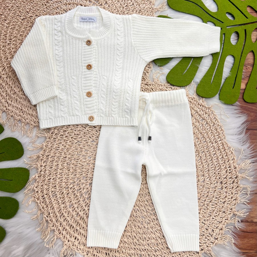Conj de Linha Ponto Alto Liso OFF WHITE