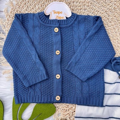 Conj de Linha Azul Jeans Trança