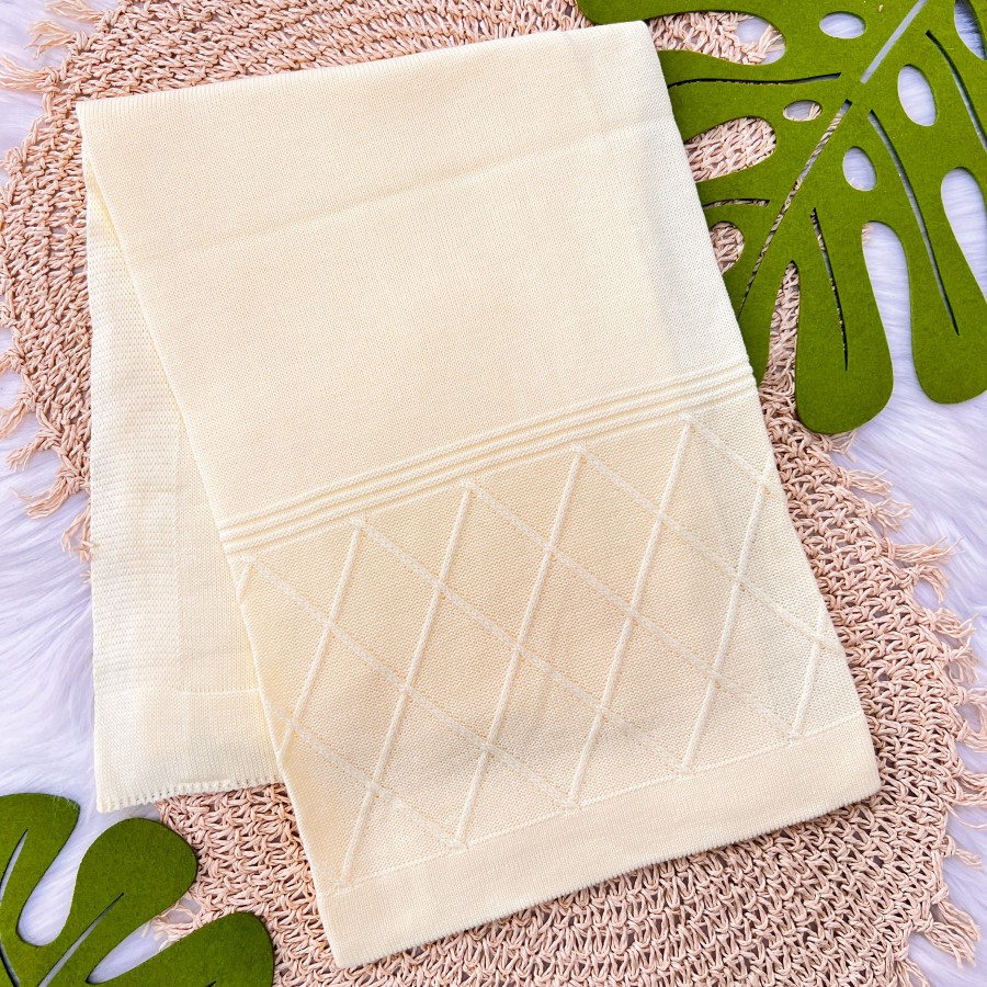 Manta de linha Losango Amarela