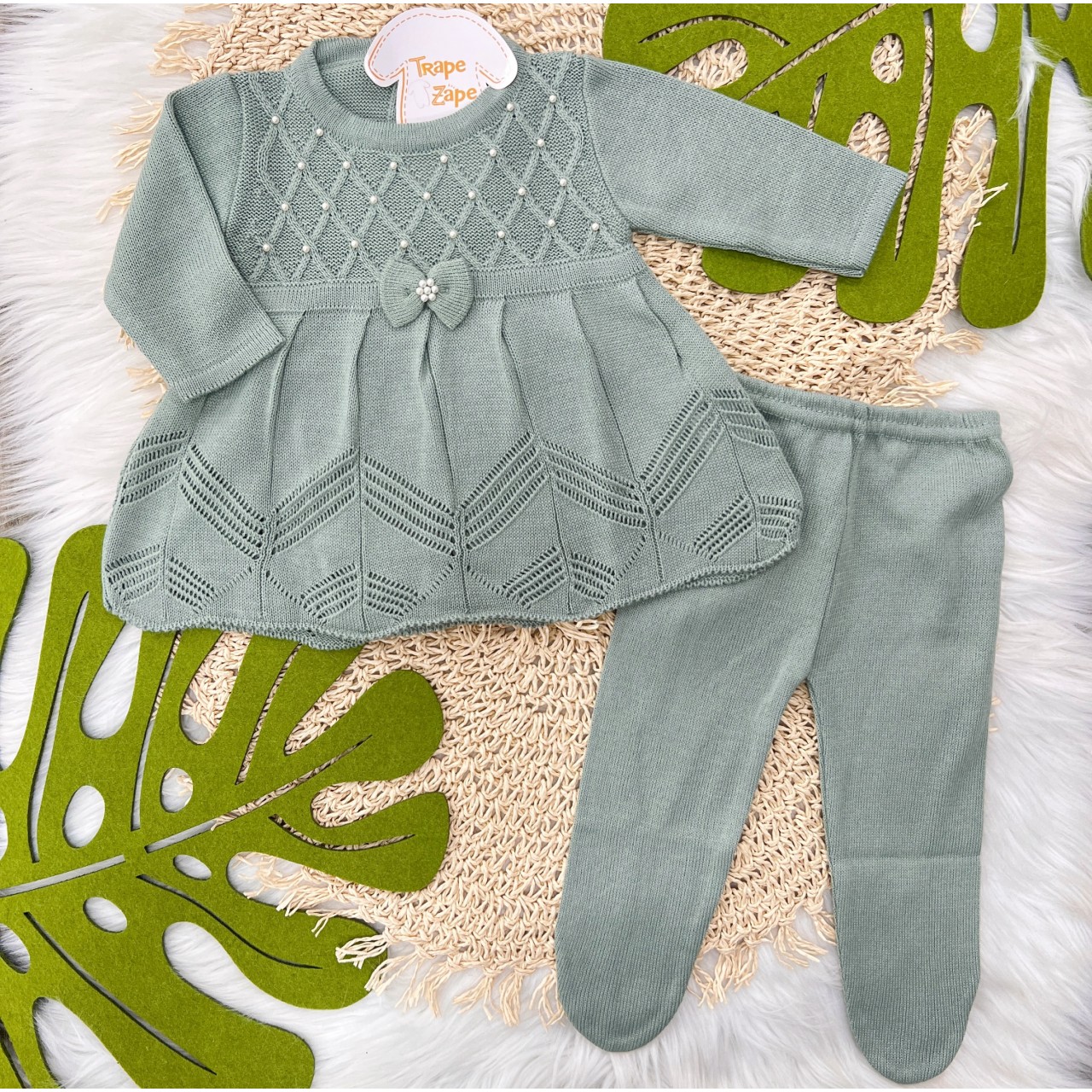 Vestido Princesa Com Meia Calca - Verde