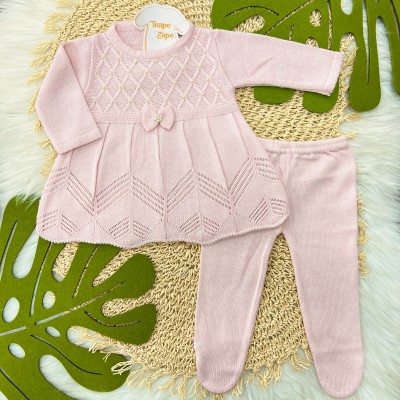  Vestido Princesa Com Meia Calca - Rosa 