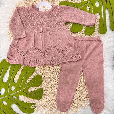 Vestido Princesa Com Meia Calca - Rose