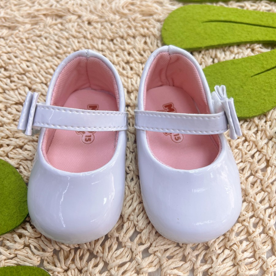 Sapato Boneca - Branco Laço Lateral