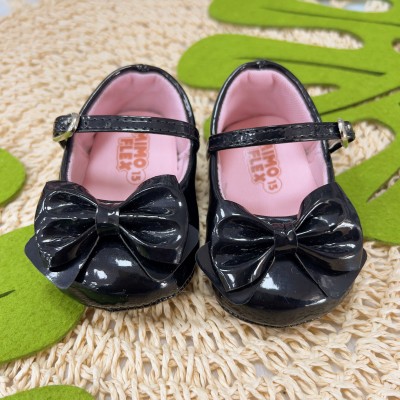 Sapato Boneca - Preto com Laço Frontal