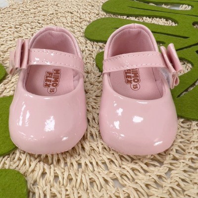 Sapato Boneca- Rosa Laço Lateral