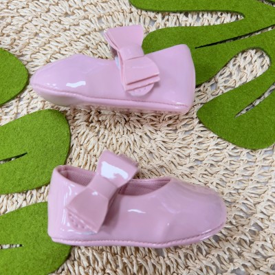 Sapato Boneca- Rosa Laço Lateral