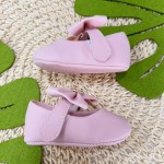 Sapato Boneca - Rosa com Laço e Coração Frontal