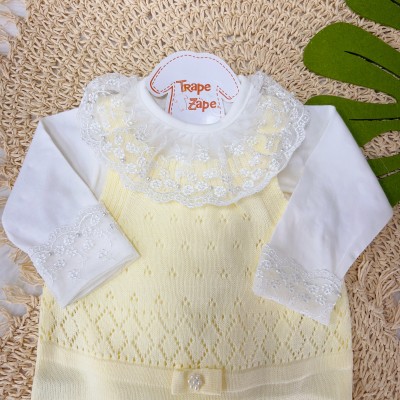 Saída de Maternidade Taylor Perolada - Amarelo