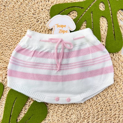 Tapa Fralda Linha Branco com Rosa
