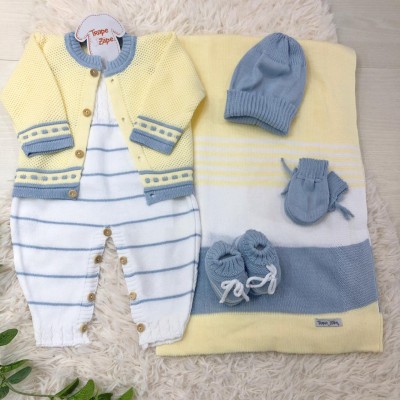Saída de Maternidade Taylor Amarelo e Azul